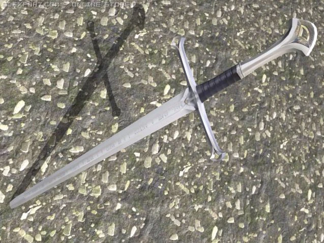 spada anduril Modello 3D .c4d .max .obj .3ds .fbx .stl .blend 