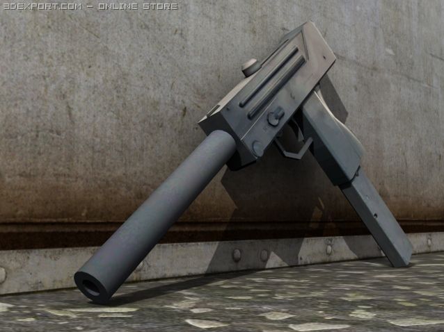 mac10 Modello 3D .c4d .max .obj .3ds .fbx .stl .blend 