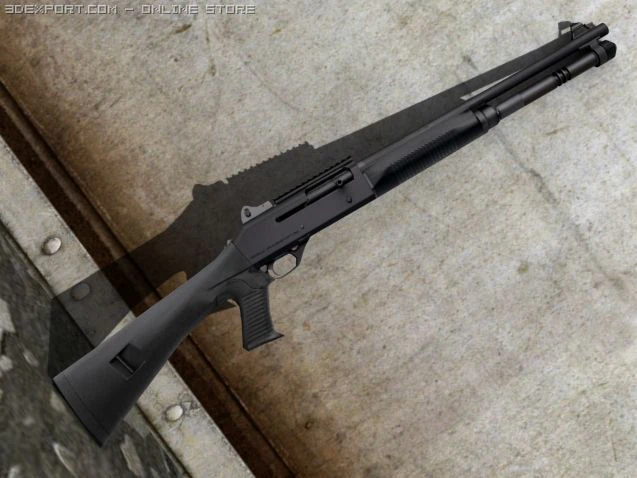 benelli m4 3D Model .c4d .max .obj .3ds .fbx .stl .blend 