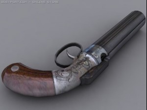 ethan allen six shooter 3Dモデル