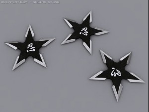 five point ninja star 3D Модель
