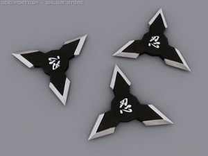three point ninja star 3D-Modell