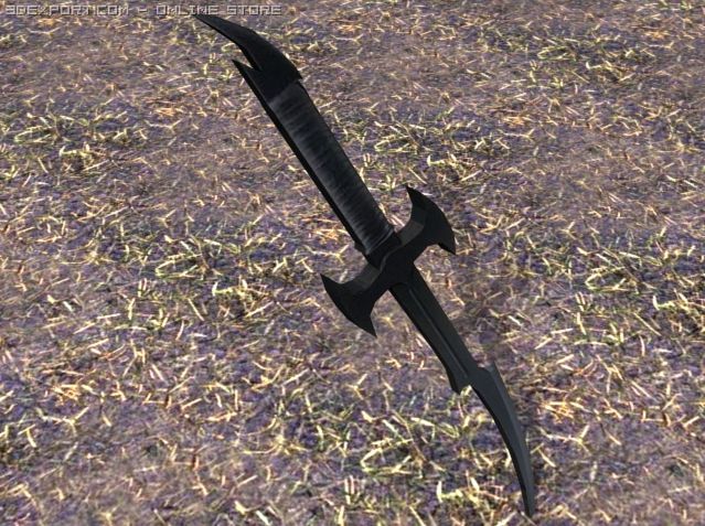 stealth sword 3D 模型 .c4d .max .obj .3ds .fbx .stl .blend 