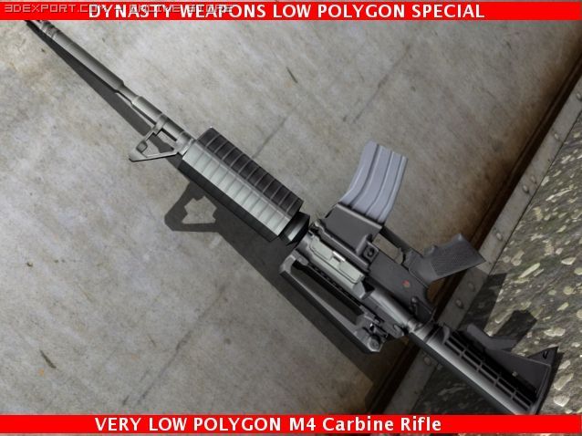 special m4 carbine 3D 模型 .c4d .max .obj .3ds .fbx .stl .blend 
