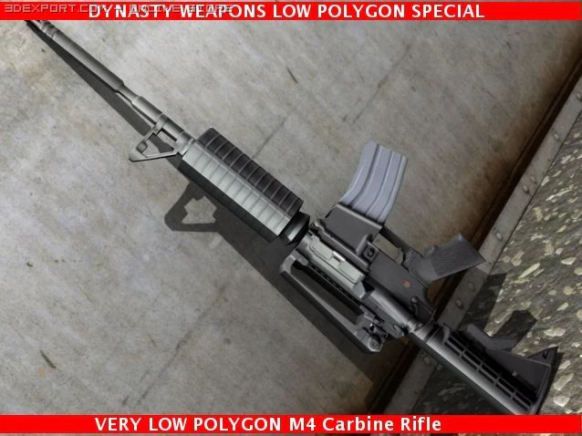 special m4 carbine 3D Model .c4d .max .obj .3ds .fbx .stl .blend 