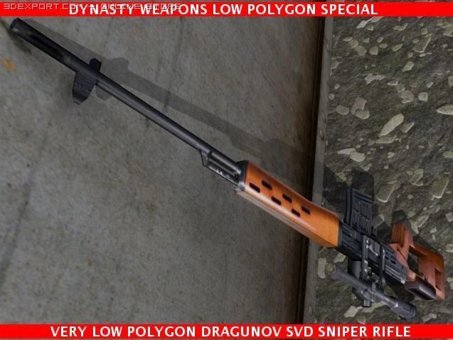special dragunov svd 3D Model .c4d .max .obj .3ds .fbx .stl .blend 