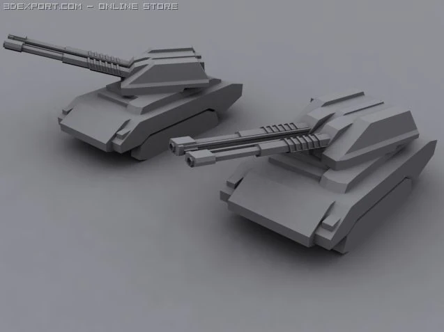 grizzly heavy battle tank 3D Model .c4d .max .obj .3ds .fbx .stl .blend 