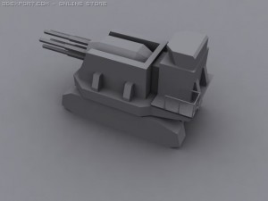 hog artillery tank Modelo 3D