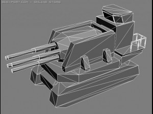 hog artillery tank Modelo 3D