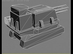 hog artillery tank Modelo 3D
