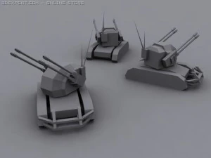 протиповітряний танк оцелот 3D Модель