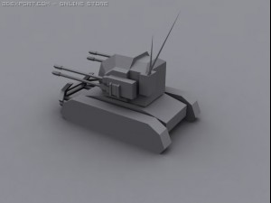 ocelot antiair tank 3D Модель