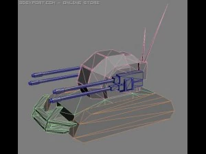ocelot antiair tank 3D Model
