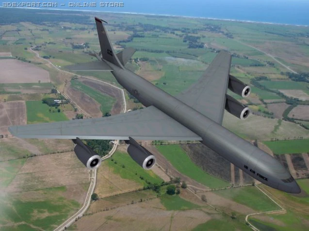 kc135 r stratotanker 3D Model .c4d .max .obj .3ds .fbx .stl .blend