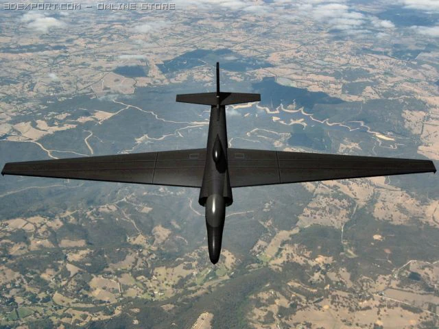 u2 spy plane 3D Model .c4d .max .obj .3ds .fbx .stl .blend 