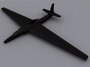 u2 spy plane Model 3D