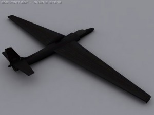 u2 spy plane Model 3D