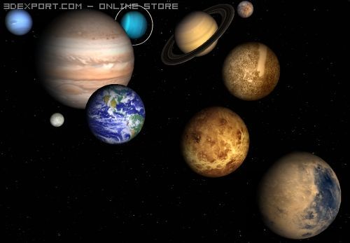 Solar System 3d Model In Planets 3dexport