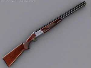 fusil de chasse quadruple Modèle 3D