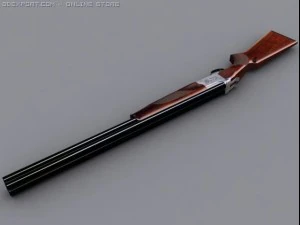 fusil de chasse quadruple Modèle 3D