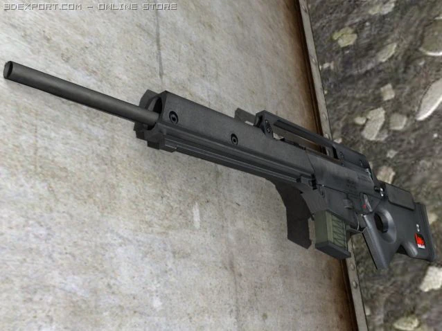 heckler koch sl8 3D Model .c4d .max .obj .3ds .fbx .stl .blend