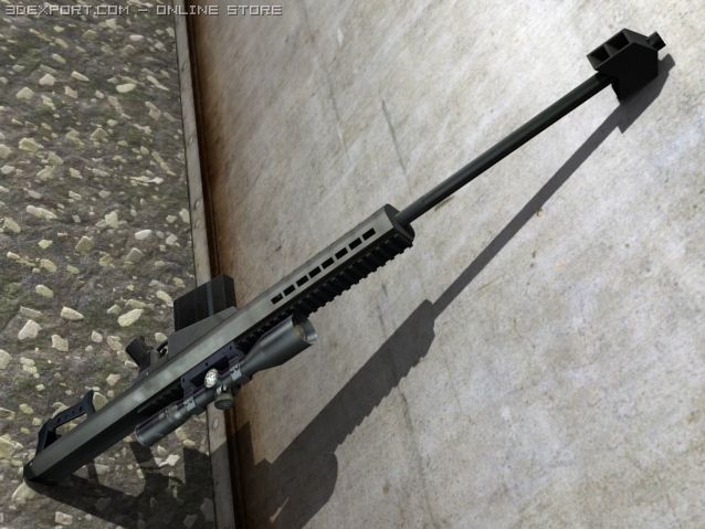 barrett m82a1 3D 모델 .c4d .max .obj .3ds .fbx .stl .blend 