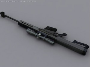 barrett m82a1 3D 모델