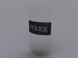 civilian riot shield 3D Model