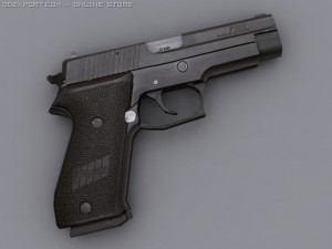 sig sauer p220 3D 模型