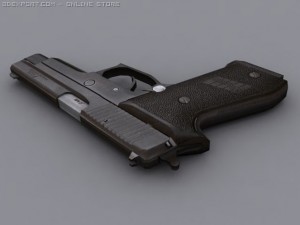 sig sauer p220 3D 模型