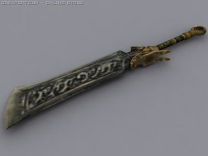 flying dragon sword 3D 模型