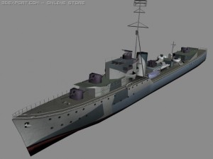 hms onslow battleship 3D Модель