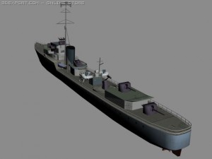 hms onslow battleship Modelo 3D