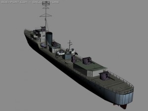 hms onslow battleship Modelo 3D