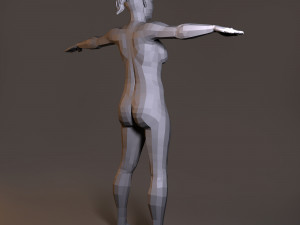 low poly base model female 3Dモデル