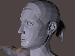 low poly base model female 3Dモデル