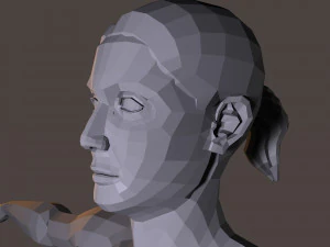 low poly base model female 3D Model