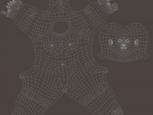 low poly base model female 3Dモデル