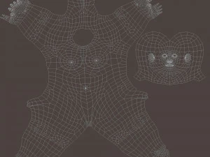 low poly base model female 3D Model