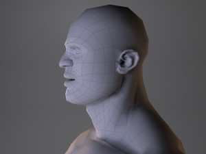 low poly male body model Model 3D