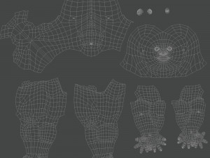 low poly male body model Model 3D