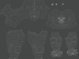 low poly male body model 3D Model