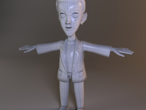 low poly base model boy Modelo 3D