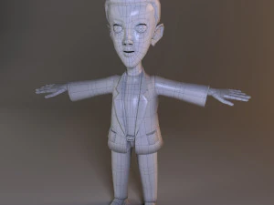 low poly base model boy 3D Model