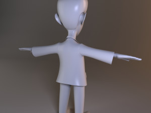 low poly base model boy Modelo 3D