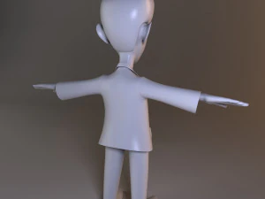low poly base model boy 3D Model