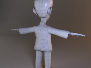 low poly base model boy Modelo 3D