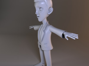low poly base model boy Modelo 3D