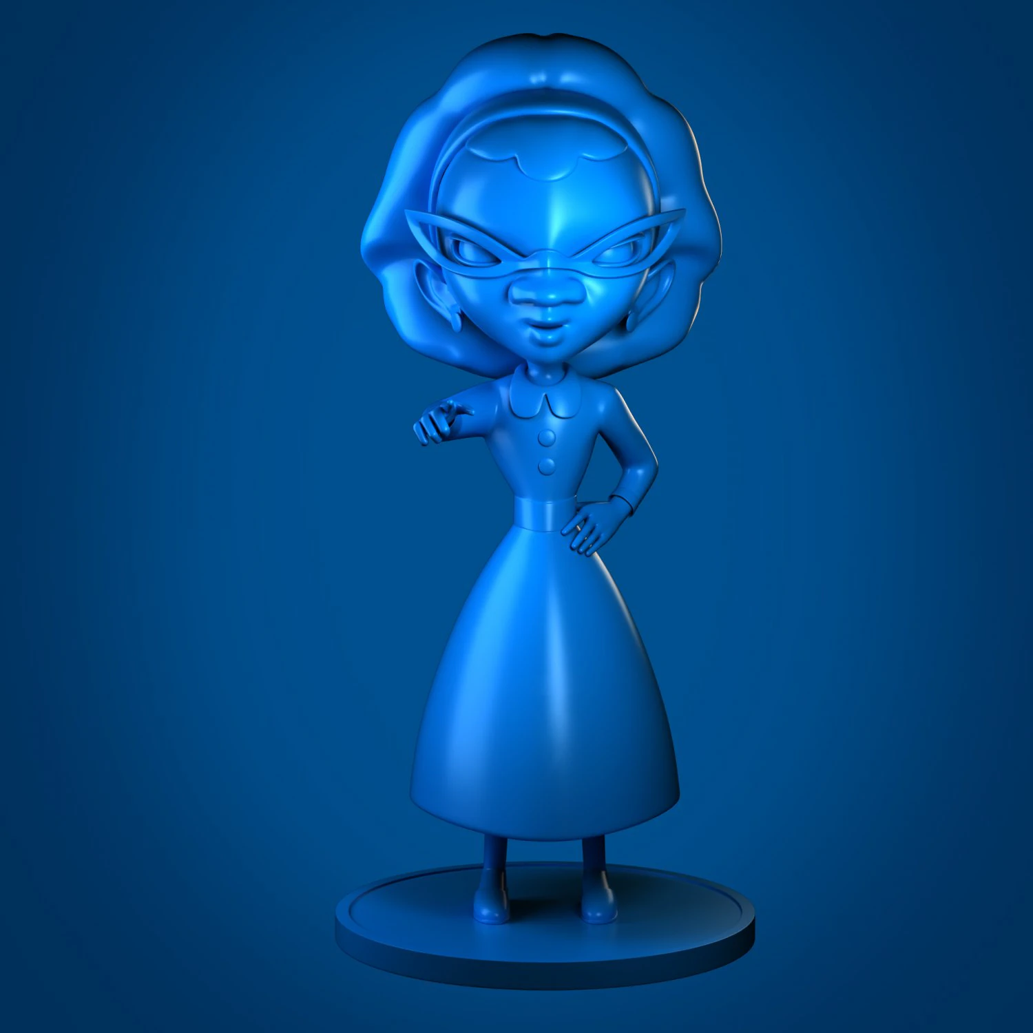 low poly base granny model 3D Print Model .c4d .max .obj .3ds .fbx .stl .blend 