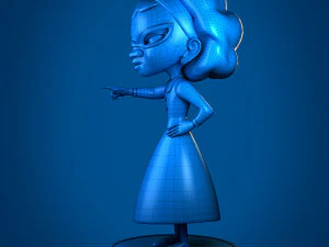 low poly base granny model 3D Print Model